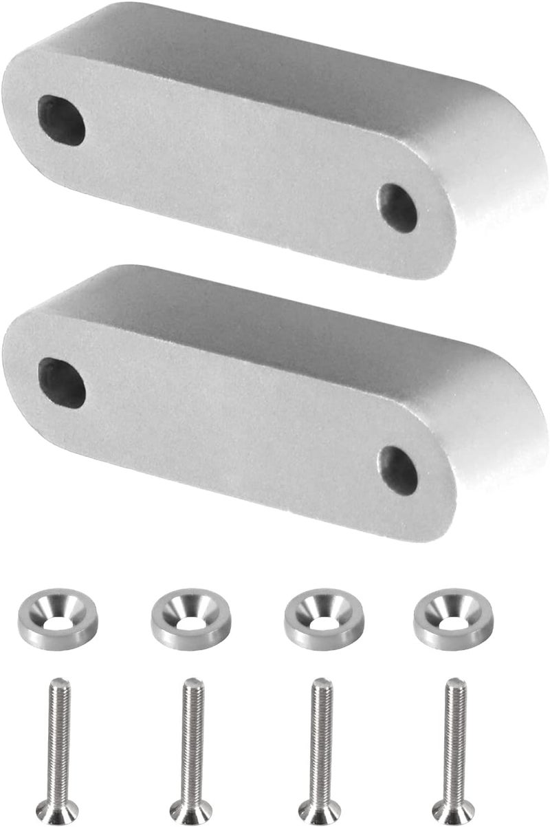 YESHMA Front Hood Vent Space Riser Spacer Modification Kit, Hood Riser Compatible with Honda Civic Acura Integra, Aluminum Alloy Car Hood Vent Spacer Riser for CRX Del Sol (Silver) - Image 5